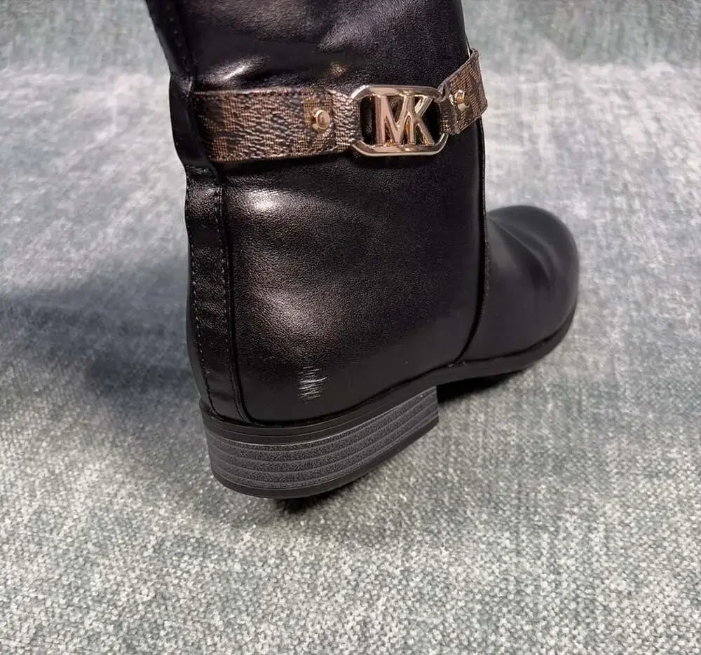 Michael Kors Riding Boots Tall Shaft Finley Bransyn Logo Detail Size 5